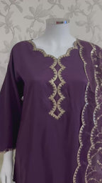 ALARA-3 piece Embroidered Viscose suit