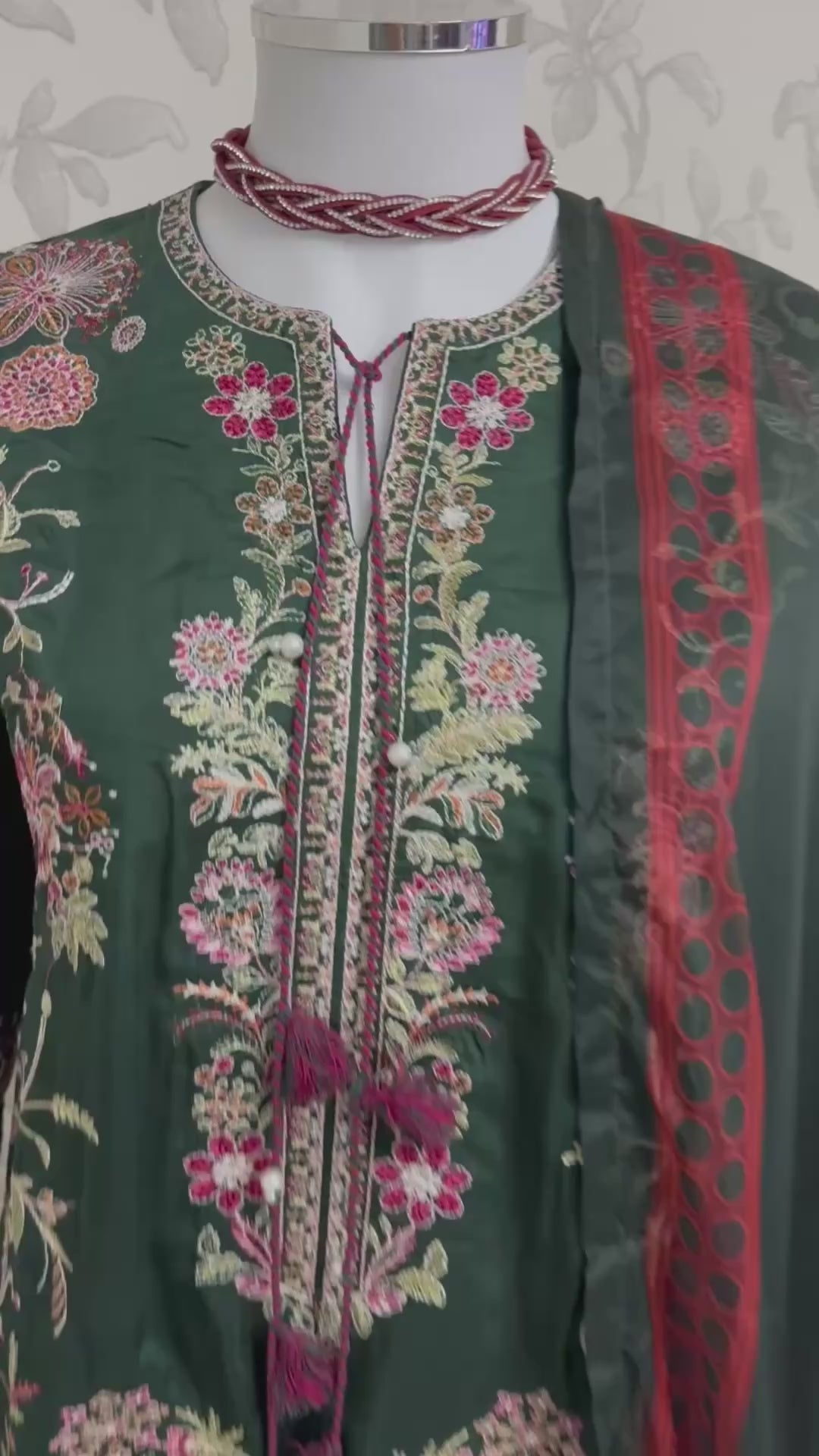HUSN-E-EID 3 pieces embroidered viscose Suit